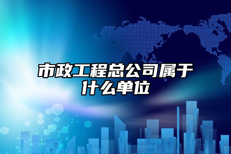 市政工程总公司属于什么单位