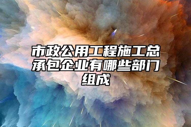 市政公用工程施工总承包企业有哪些部门组成